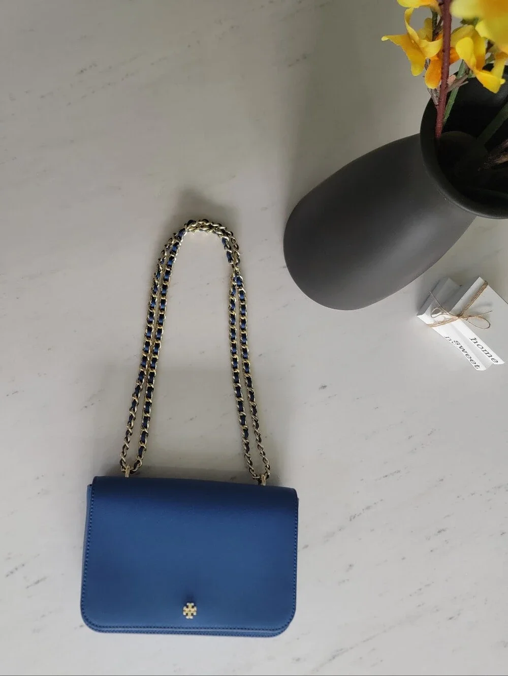 Tory Burch Emerson Shoulder Bag Regal Blue – Excellent Condition